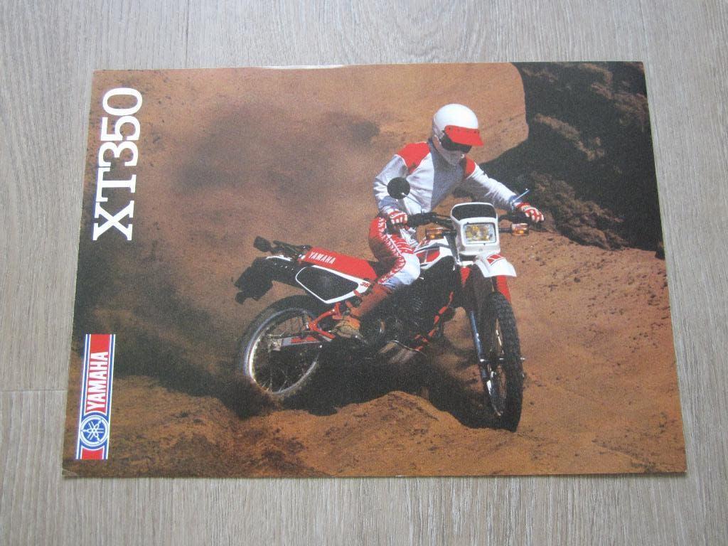Yamaha XT 350 brochure folder 1985, Motoren, Handleidingen en Instructieboekjes, Ophalen of Verzenden, Yamaha