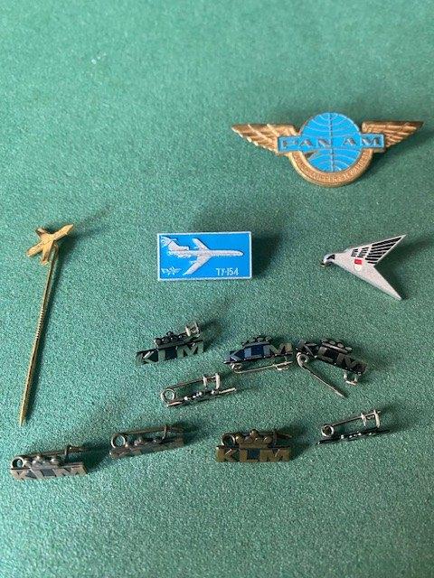 Airlines speldjes:. KLM, Panam, Swissair, Air Monaco, Verzamelen, Ophalen of Verzenden, Nieuw, Overige typen