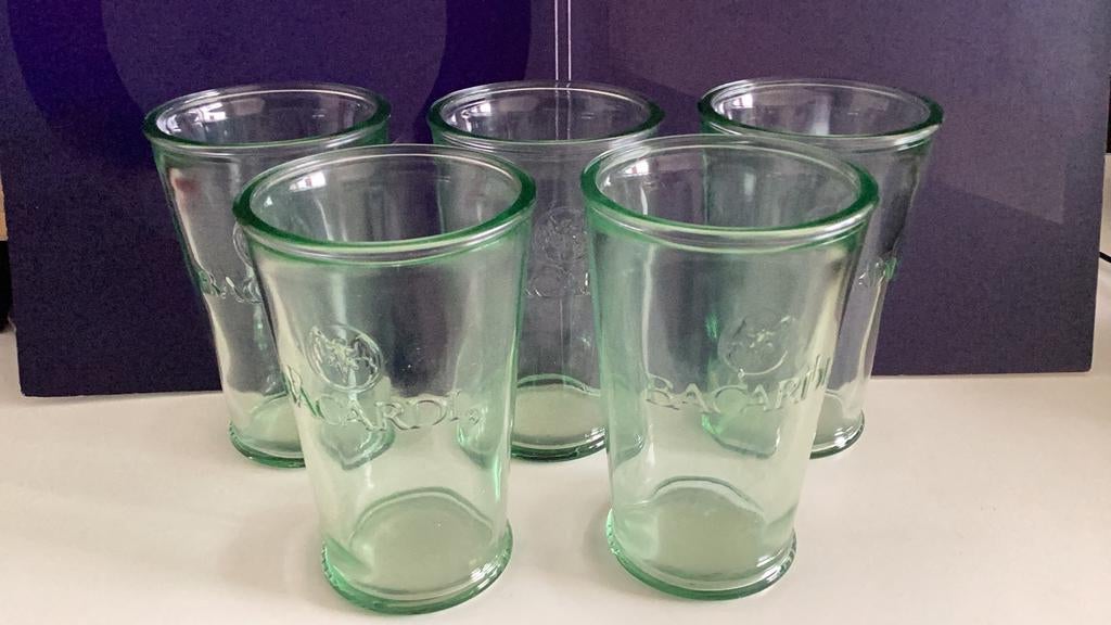 Bacardi Glazen, Verzamelen, Merken en Reclamevoorwerpen, Zo goed als nieuw, Gebruiksvoorwerp, Ophalen of Verzenden