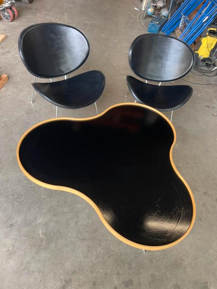 Zweeds design - salontafel + stoelen, Huis en Inrichting, Woonaccessoires | Spiegels, Zo goed als nieuw, 50 tot 75 cm, Minder dan 100 cm