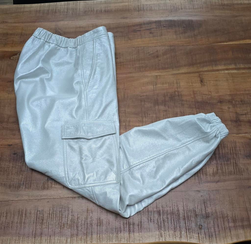 Echt leren broek van Ibana. Kleur zilvergrijs. Maat M., Ophalen of Verzenden, Nieuw