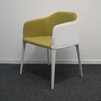 Pedrali Laja 885 Design Stoelen | Wit / Groen | Leer / Stof