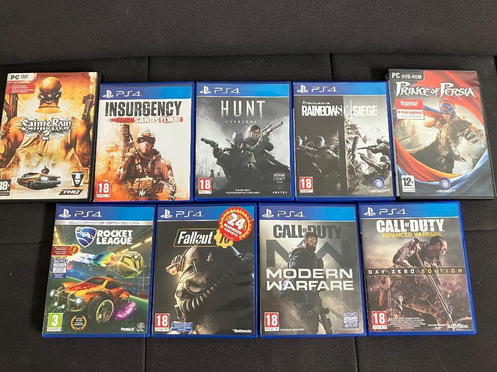 7 PS4 Games + 2 PC games, Avontuur en Actie, Vanaf 18 jaar, 1 speler, Ophalen of Verzenden