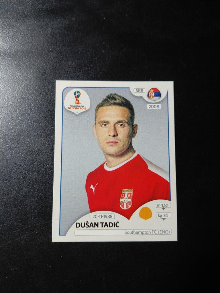 Dusan tadic (servie/afc ajax) panini 2018, Ophalen of Verzenden, Nieuw, Ajax, Poster, Plaatje of Sticker