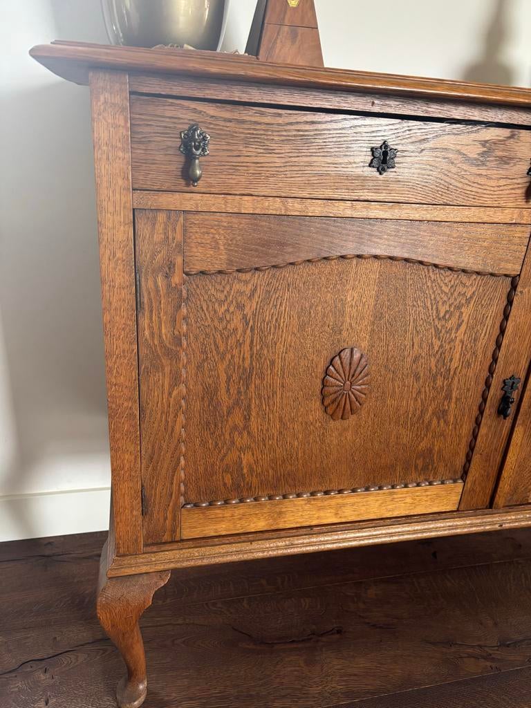 Queen Ann dressoir commode, Ophalen, Gebruikt, 100 tot 150 cm, Met lade(s)