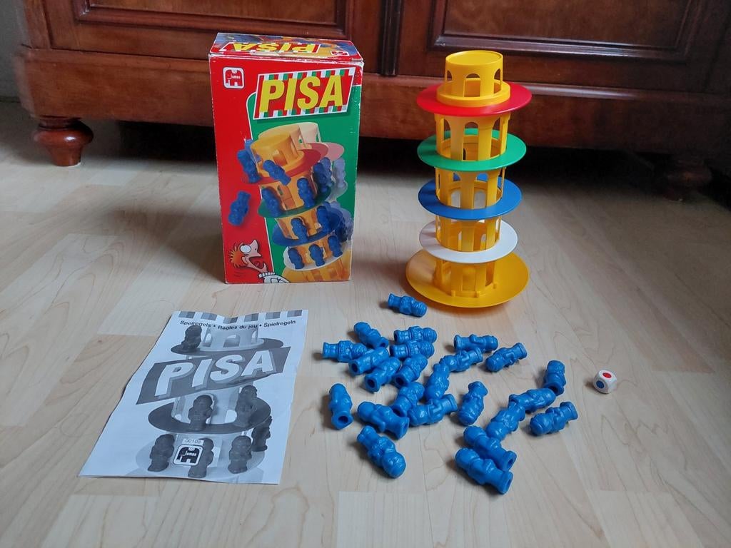 Spel: Toren van Pisa, Hobby en Vrije tijd, Gezelschapsspellen | Bordspellen, Ophalen of Verzenden, Gebruikt, Jumbo