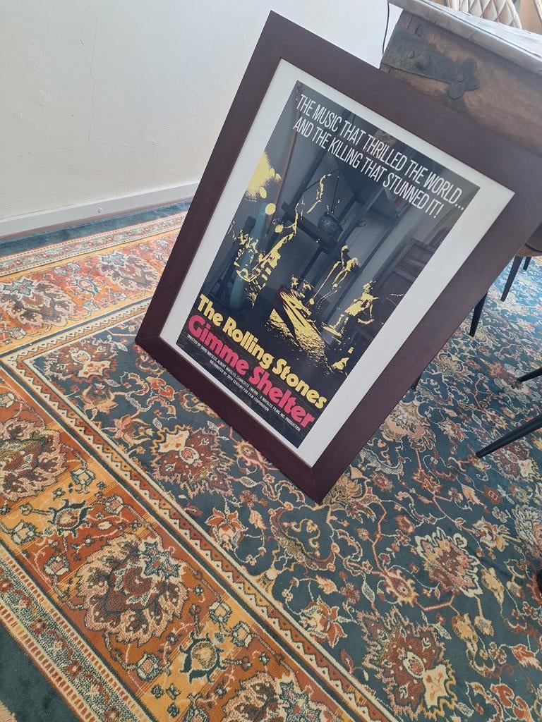 Vintage ingelijste film/poster – The Rolling Stones: Gimme S, Ophalen, Zo goed als nieuw, A1 t/m A3
