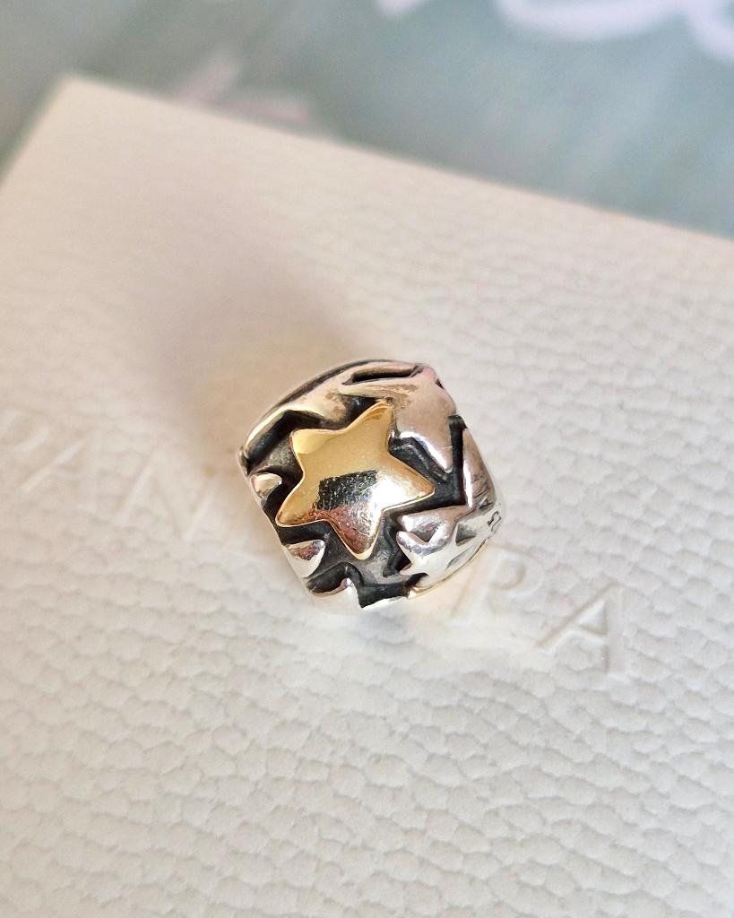 Golden Star met 14k goud Pandora Trollbeads, Ophalen of Verzenden, Zo goed als nieuw, Goud, Pandora