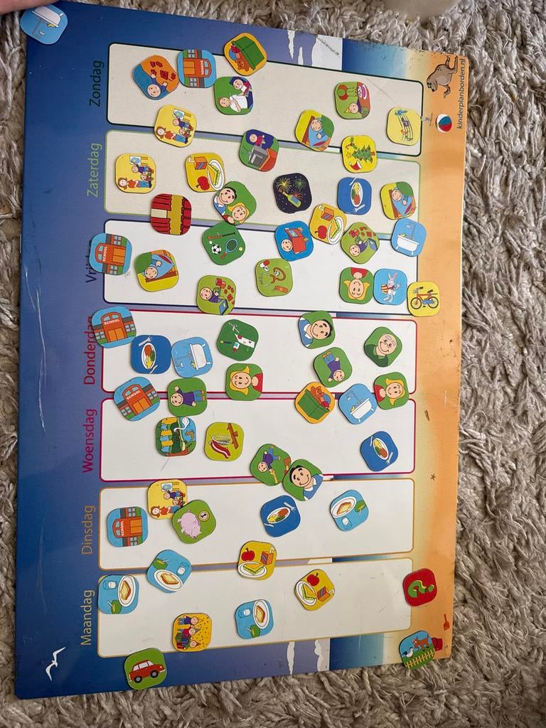 Kinderplanbord planbord  met magneten - Dagelijkse routine, Kinderen en Baby's, Ophalen of Verzenden, Gebruikt, Ontdekken