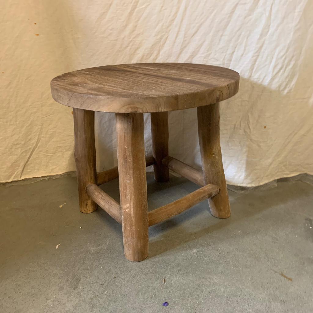 Krukje – Robuust teak - 40 cm - TTM Wonen, TTM Wonen, Meubels – (Perzische) Tapijten en Woonaccessoires, Taag 63, 2491 CS, Den Haag (Forepark)