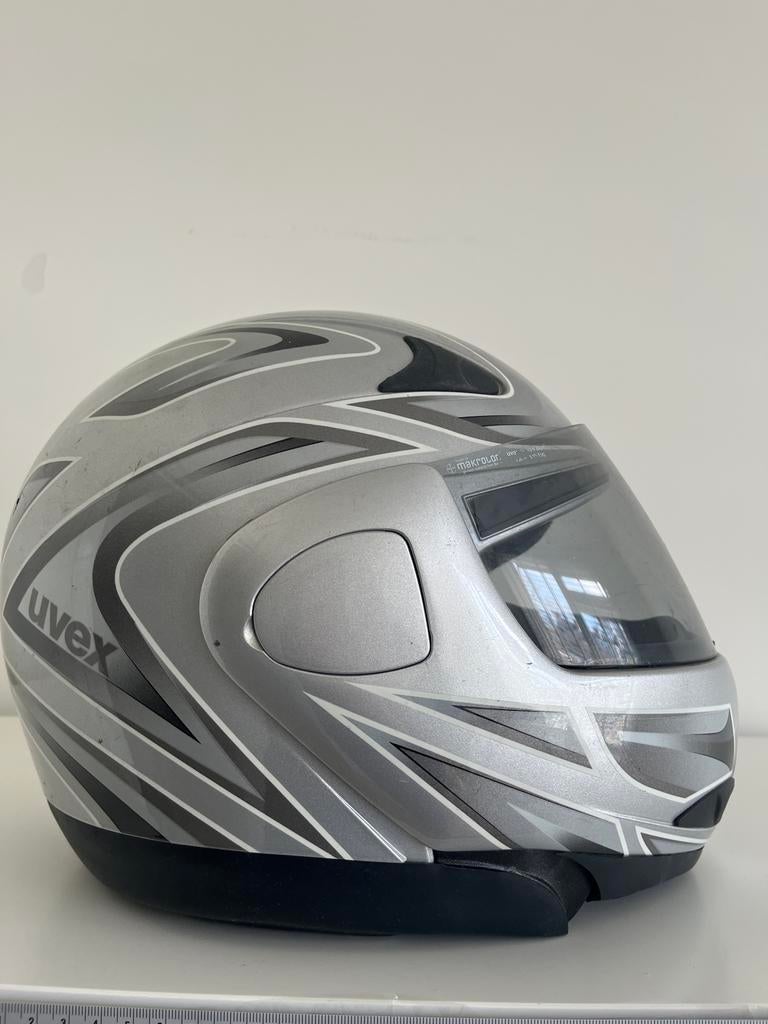 Uvex systeemhelm maat M - Zilver/Grijs, Motoren, Kleding | Motorhelmen, Overige merken, M, Systeemhelm, Ophalen of Verzenden