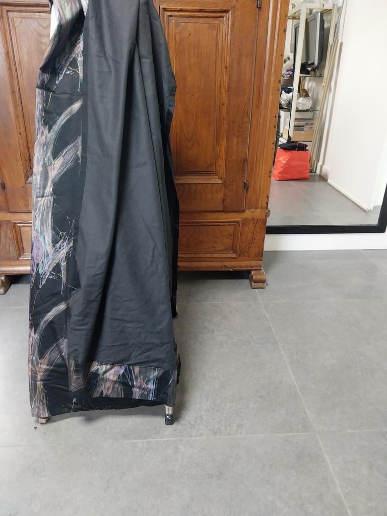 Overgordijnen  3 x . 1x 140 breed en 2x 150 br, Huis en Inrichting, Gebruikt, 200 cm of meer, Zwart, Ophalen of Verzenden