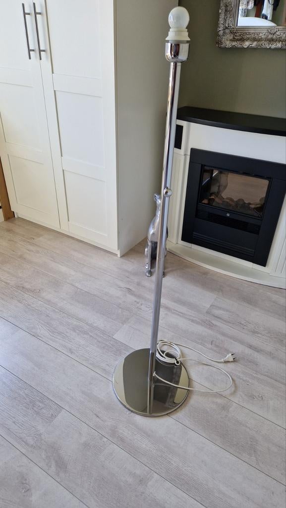 Moderne Verchroomde dimbare Vloerlamp -, Ophalen, 150 tot 200 cm