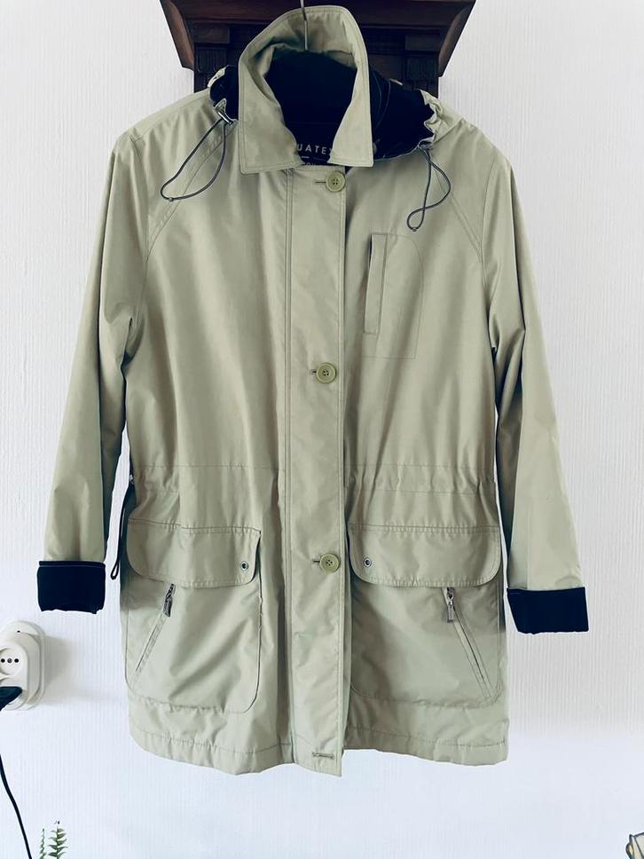 Aquatex lichtgroene waterdichte jas met capuchon mt 44 izgs, Kleding | Dames, Jassen | Zomer, Gedragen, Maat 42/44 (L), Groen