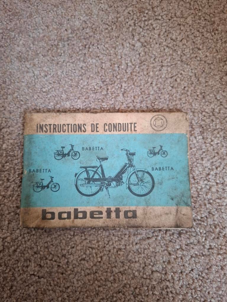 Onderhoudsboekje Babetta , Franstalig, Ophalen of Verzenden