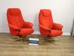 Set van 2 Oranje Hjort Knudsen Fauteuils, Ophalen of Verzenden, Niet ingevuld, Niet ingevuld, Niet ingevuld