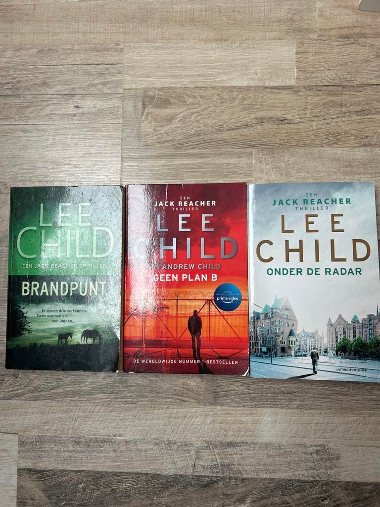 Lee Child Jack Reacher Thrillers: Brandpunt, Geen Plan B, On, Boeken, Ophalen of Verzenden, Gelezen, Nederland