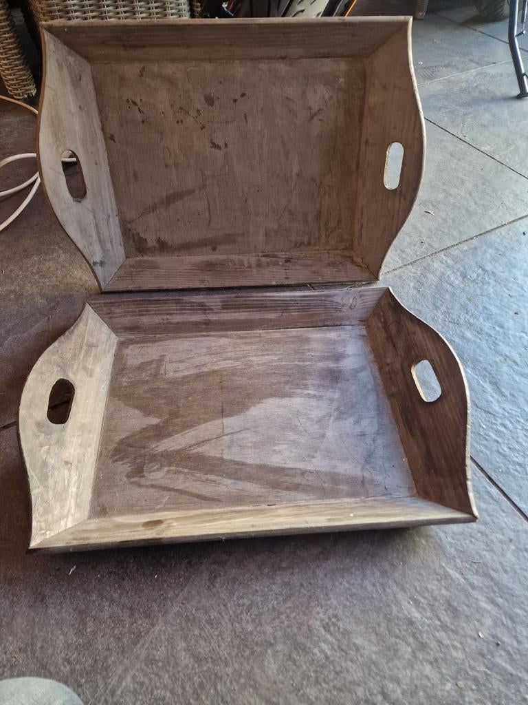 2x Houten Dienbladen - PH Design 56x38x6cm, Ophalen, Gebruikt, Rechthoekig, Hout