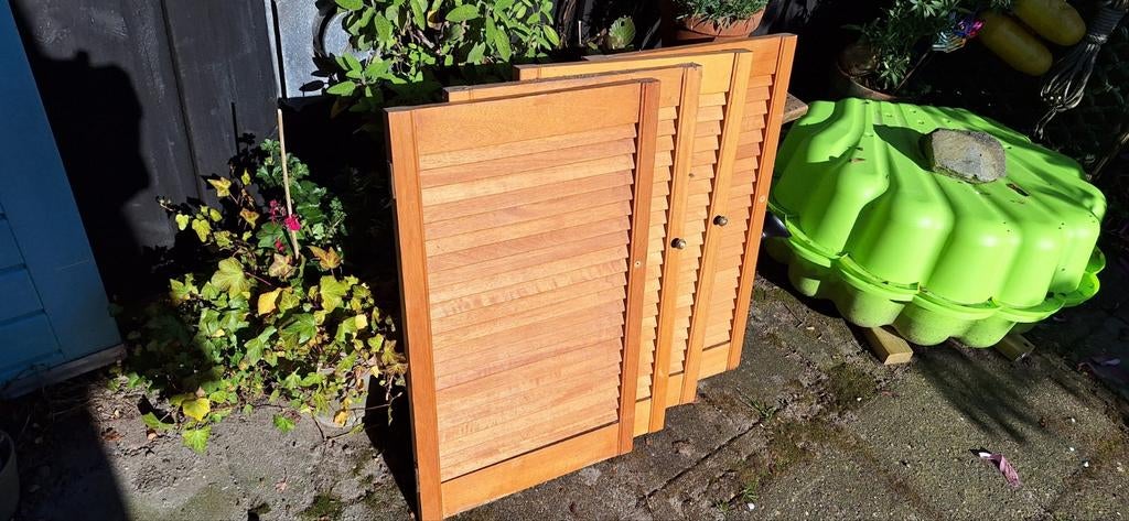 Louvre deurtjes 44.5x75 cm - 4 stuks, Ophalen