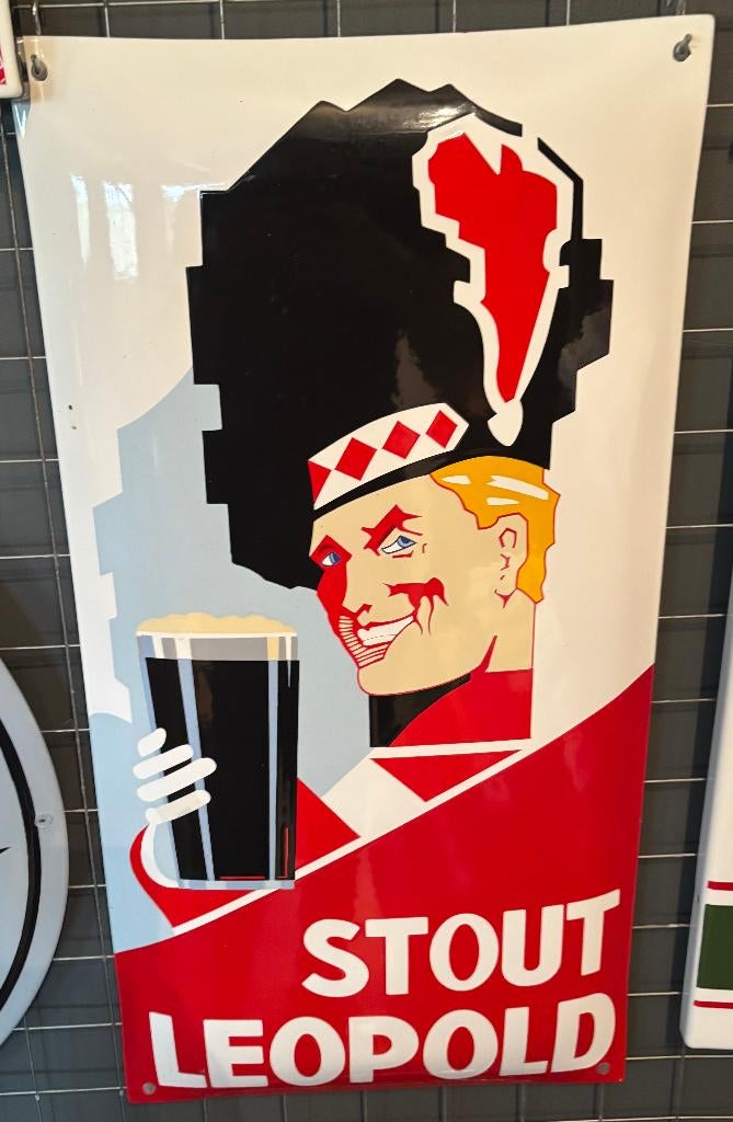 emaille reclamebord leopold stout, Ophalen of Verzenden, Nieuw, Reclamebord