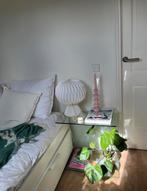 Glazen bijzettafel, Ophalen of Verzenden, Gebruikt, Rechthoekig