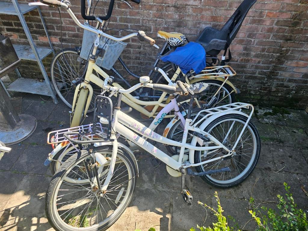 Partij van 3 gebruikte fietsen, Overige merken, Velgrem, Versnellingen, Ophalen of Verzenden