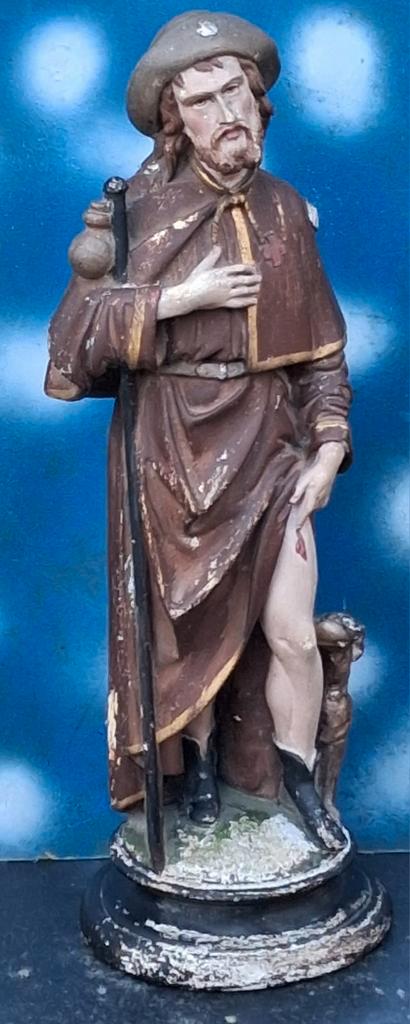 Rochus van Monpellier. Ca 1875/1900.45 cm. * Zie tekst., Antiek en Kunst, Antiek | Religie, Ophalen