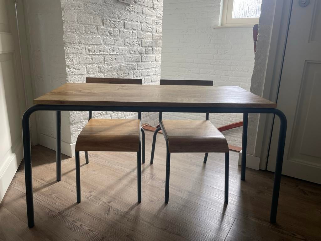 Kindertafel met stoelen, Ophalen, Gebruikt, 100 tot 150 cm, 50 tot 100 cm