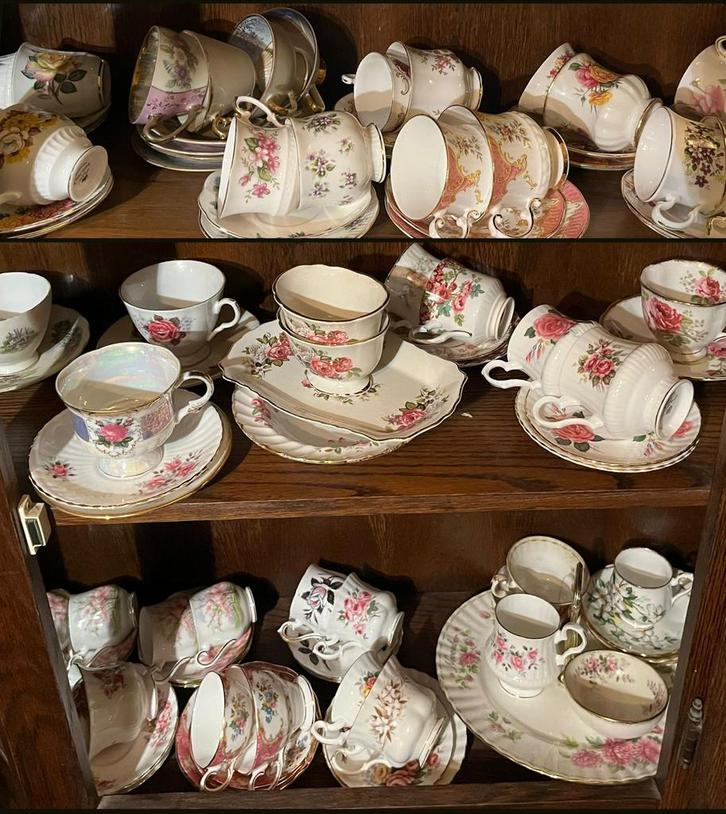 Engelse kop en schotels, Antiek en Kunst, Antiek | Servies compleet, Ophalen