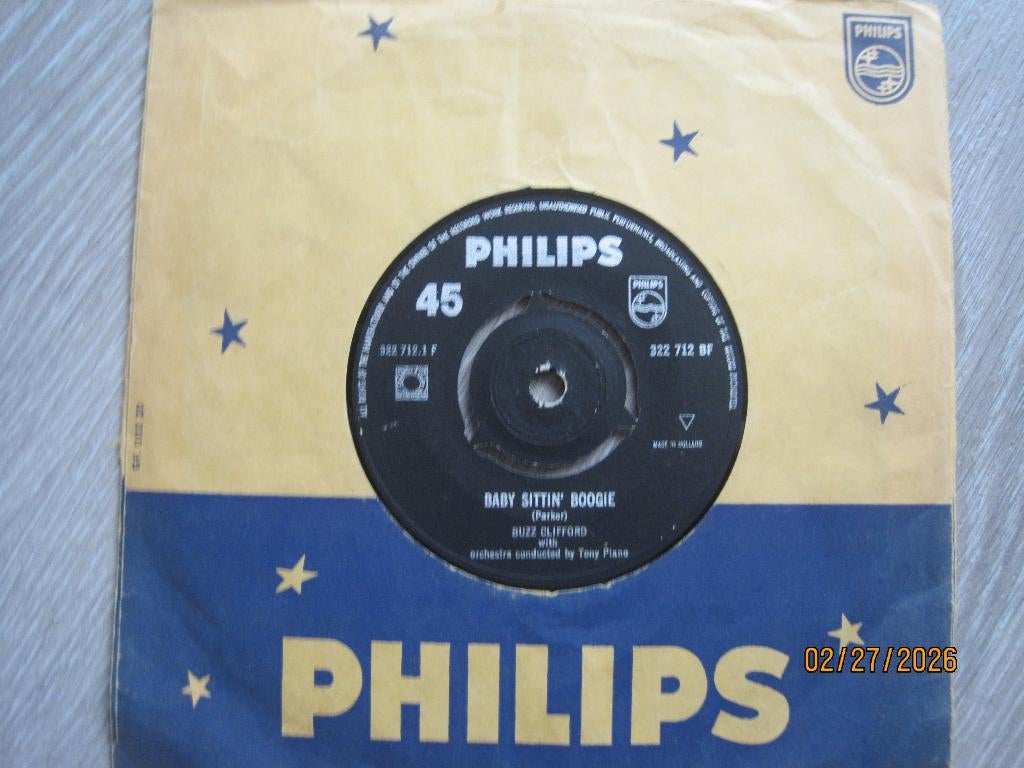 Buzz  Clifford   -  Baby sittin' boogie, 7 inch, Single, Ophalen of Verzenden, Zo goed als nieuw