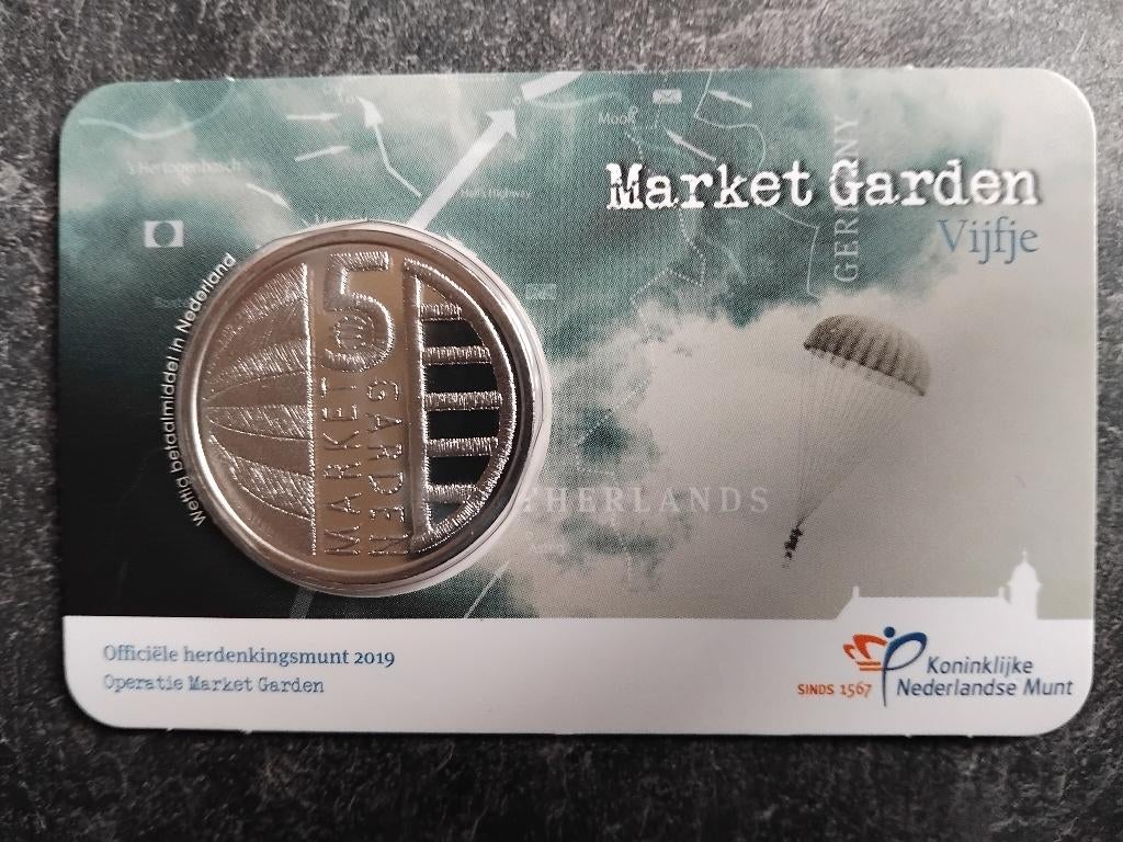 Munt 5 euro market garden, Ophalen, Koningin Beatrix, Euro's, Setje