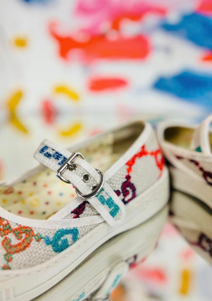Gucci GG multicolor ballerina schoenen maat 30 (390 euro), Kinderen en Baby's, Schoenen, Gucci EU, Customercare@gucci.com, Zo goed als nieuw