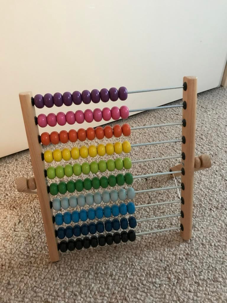 Telraam - Houten Rekenrek met Kleurrijke Kralen, Kinderen en Baby's, Speelgoed | Educatief en Creatief, Ophalen, Zo goed als nieuw