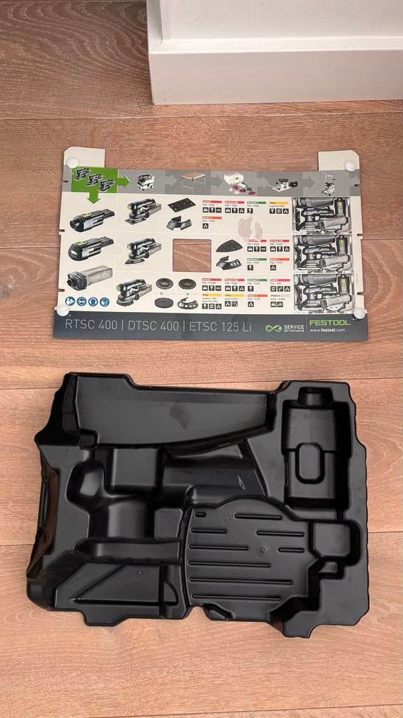 Festool schuurmachine inleg en instructie, Ophalen of Verzenden, Gebruikt, Minder dan 600 watt, Overige typen