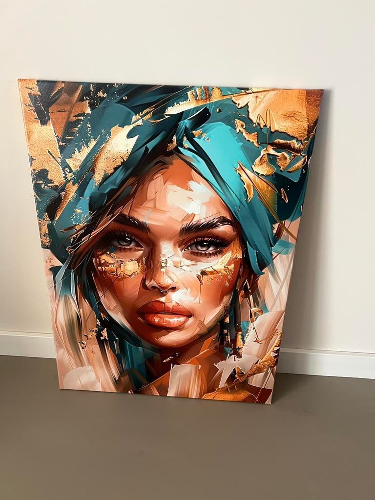 Canvas vrouw / tulband €10,- ! Afhaal, Ophalen