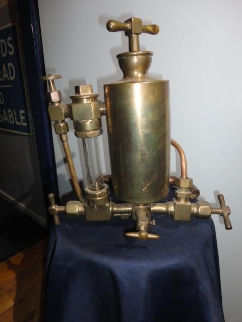 Groot Bronzen smeertoestel stoommachine, Ophalen of Verzenden, Brons
