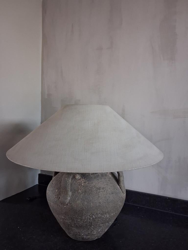 Grote stoer kruiklamp met petkap - Hoffz/Aura Peeperkorn st, Huis en Inrichting, Landelijke, authentieke, stoer en sober, Gebruikt