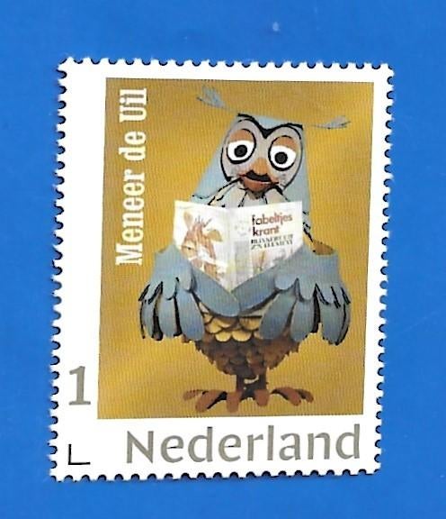 NVPH 3678a De Fabeltjeskrant 50 jaar Meneer de Uil - 2018, Postzegels en Munten, Postzegels | Nederland, Verzenden, Na 1940, Postfris
