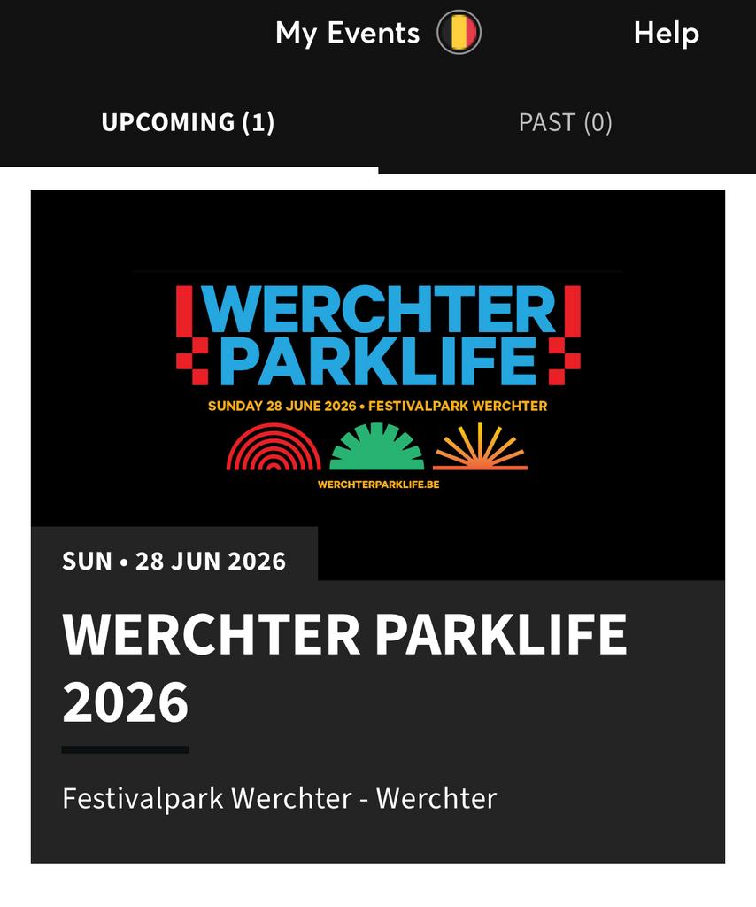 4 tickets Werchter Parklife, Tickets en Kaartjes, Evenementen en Festivals, Drie personen of meer