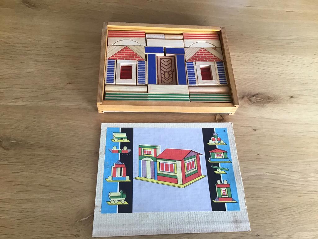 Vintage blokkendoos, uit de 50 tiger jaren, Verzamelen, Retro, Ophalen of Verzenden, Overige typen