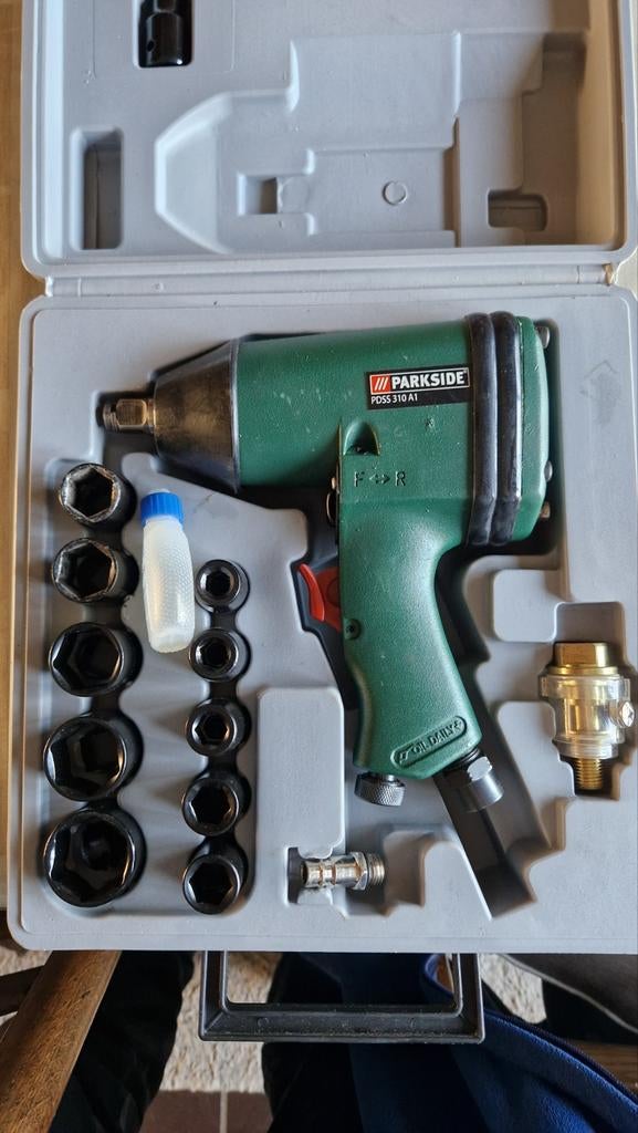 Lucht slagmoersleutel Parkside zo goed als nieuw, Auto diversen, Autogereedschap, Ophalen of Verzenden, Zo goed als nieuw