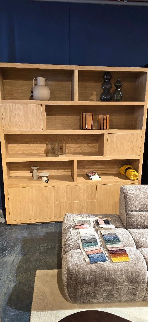 Opbergkast / Vakkenkast – Naturel - 200 cm  SHOWMODEL, Eikenhout, Met deur(en), 200 cm of meer, Bornsestraat 31