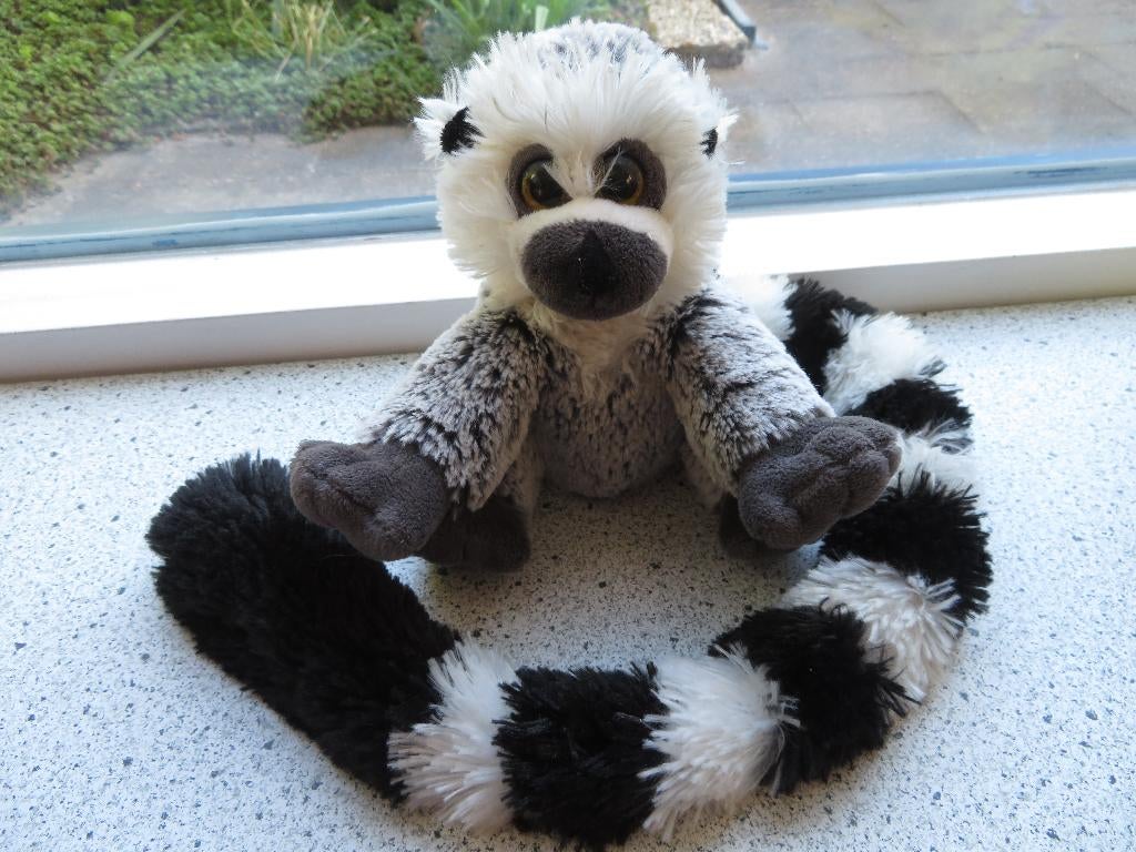 Ringstaartmaki Maki van Nature Planet meet ca 20 cm, Kinderen en Baby's, Speelgoed | Knuffels en Pluche, Ophalen of Verzenden