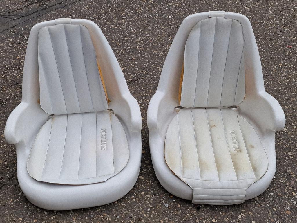 2 X VETUS Captain stuurstoel Bootstoel Kuipstoel Boot Stoel, Watersport en Boten, Ophalen, Gebruikt, Interieur en Kussens
