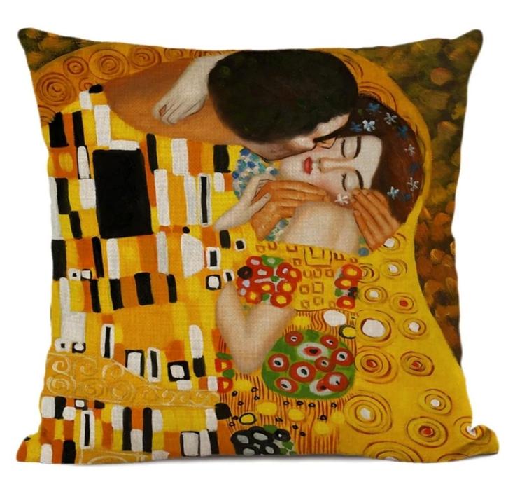 Nieuw, kussenhoezen, 45-45 cm. Gustav Klimt. Blinde rits, Huis en Inrichting, Woonaccessoires | Kussens, Nieuw, Overige kleuren
