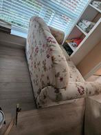 Zitbank met bloemenprint - Goede staat, moet gereinigd, Gebruikt, Tweepersoons, Ophalen of Verzenden, Rechte bank