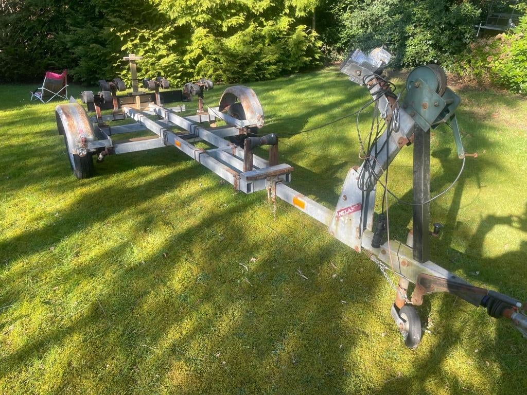 Boottrailer Atlanta 1000kg geremd, Watersport en Boten, Boottrailers, Gebruikt, Overige typen, Minder dan 1500 kg, Minder dan 6 meter