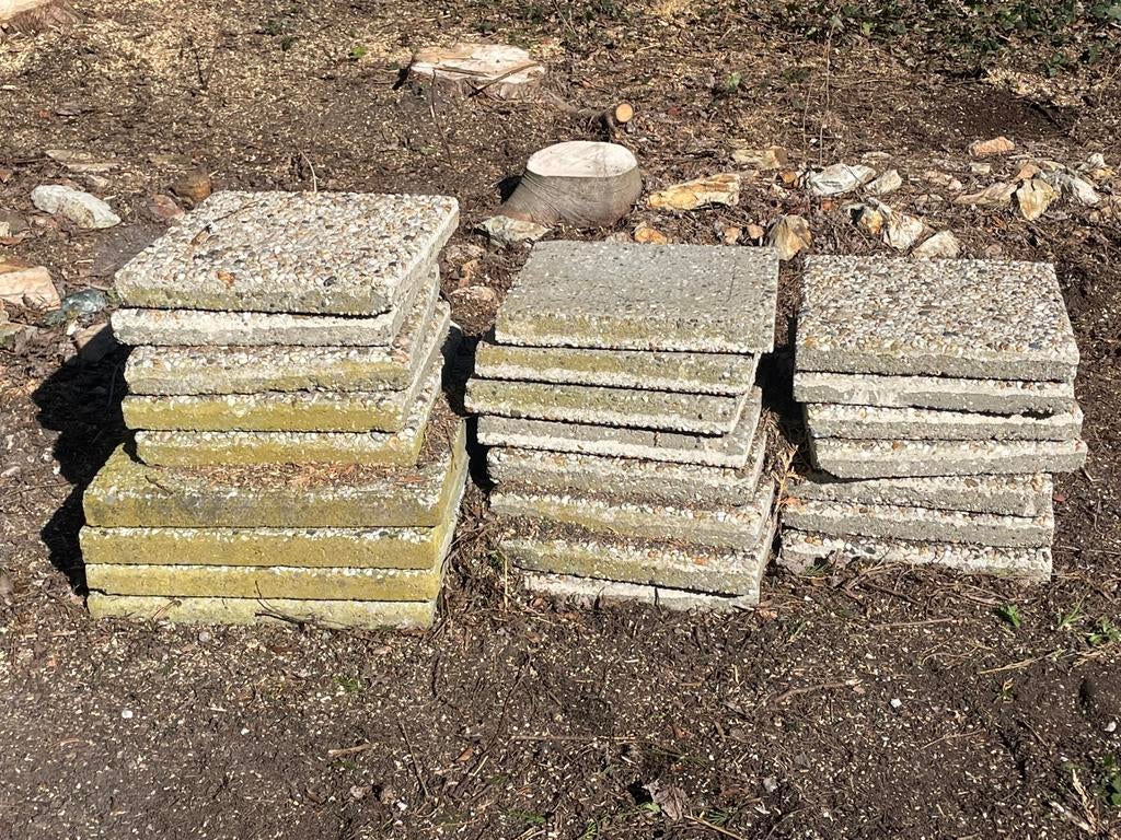 Grindtegels, Tuin en Terras, Tegels en Klinkers, Ophalen, Zo goed als nieuw, Beton, Terrastegels