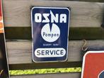 Osna Pompen emaillebord, Ophalen of Verzenden, Zo goed als nieuw, Reclamebord