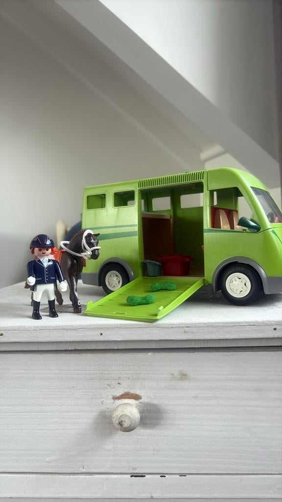 Playmobil paardentrailer met ruiter en paard, Ophalen of Verzenden, Gebruikt, Jongen of Meisje